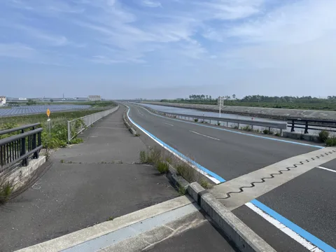 鳥の海から仙台空港 13.0km地点