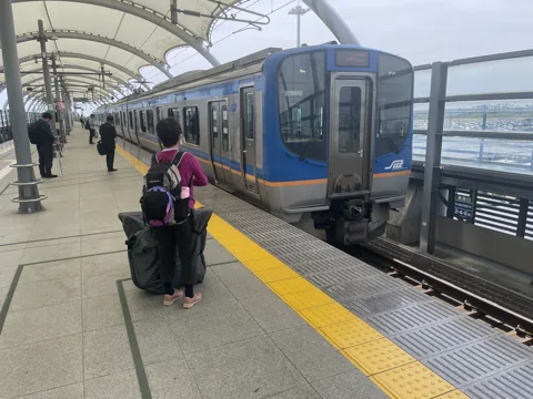 鳥の海から仙台空港 仙台空港駅