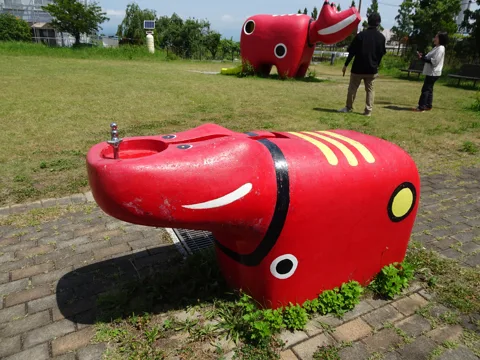 東山温泉から会津若松 赤ベコ公園