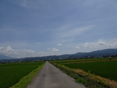 東山温泉から会津若松 33.0km地点