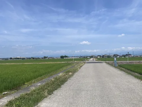 東山温泉から会津若松 会津若松市神指町高瀬新田