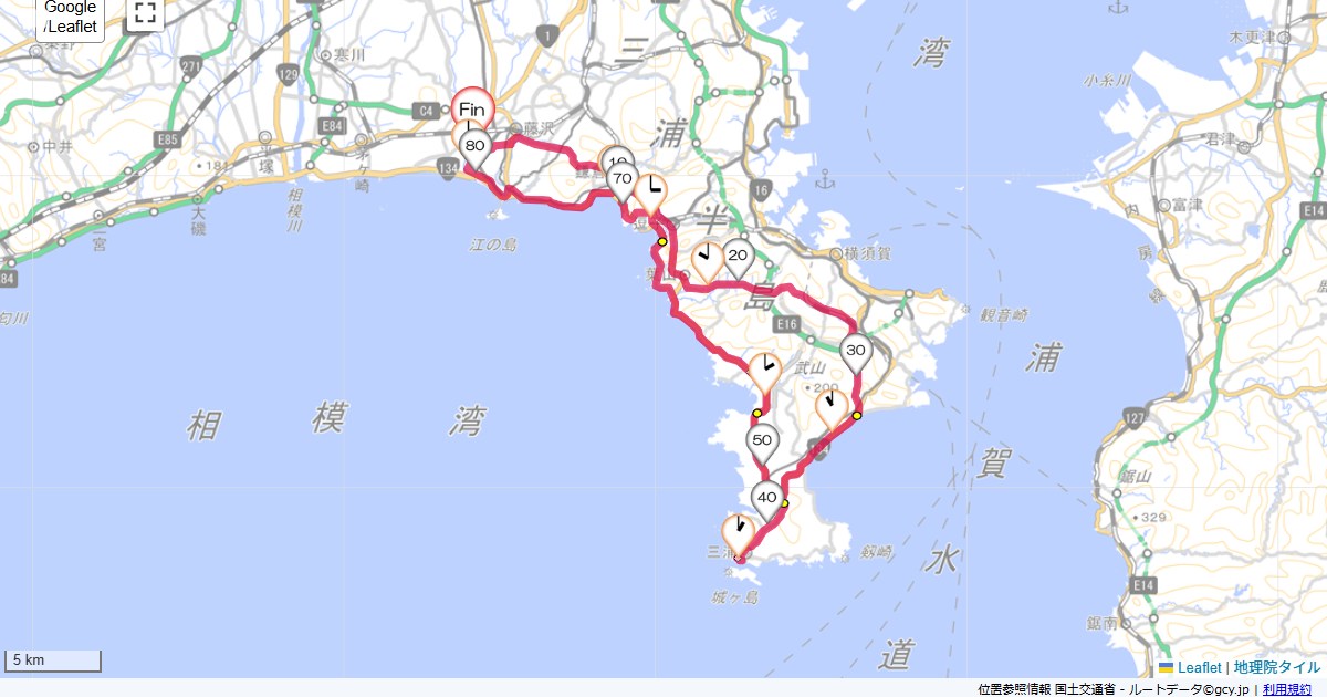 三浦半島本鵠沼,本鵠沼,サイクリング,地図,記録,自転車