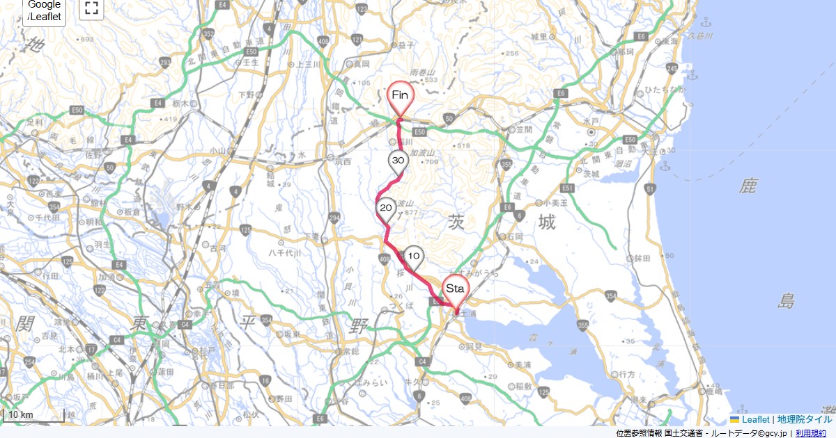 りんりんロード土浦市大和町,岩瀬町犬田,サイクリング,地図,記録,自転車