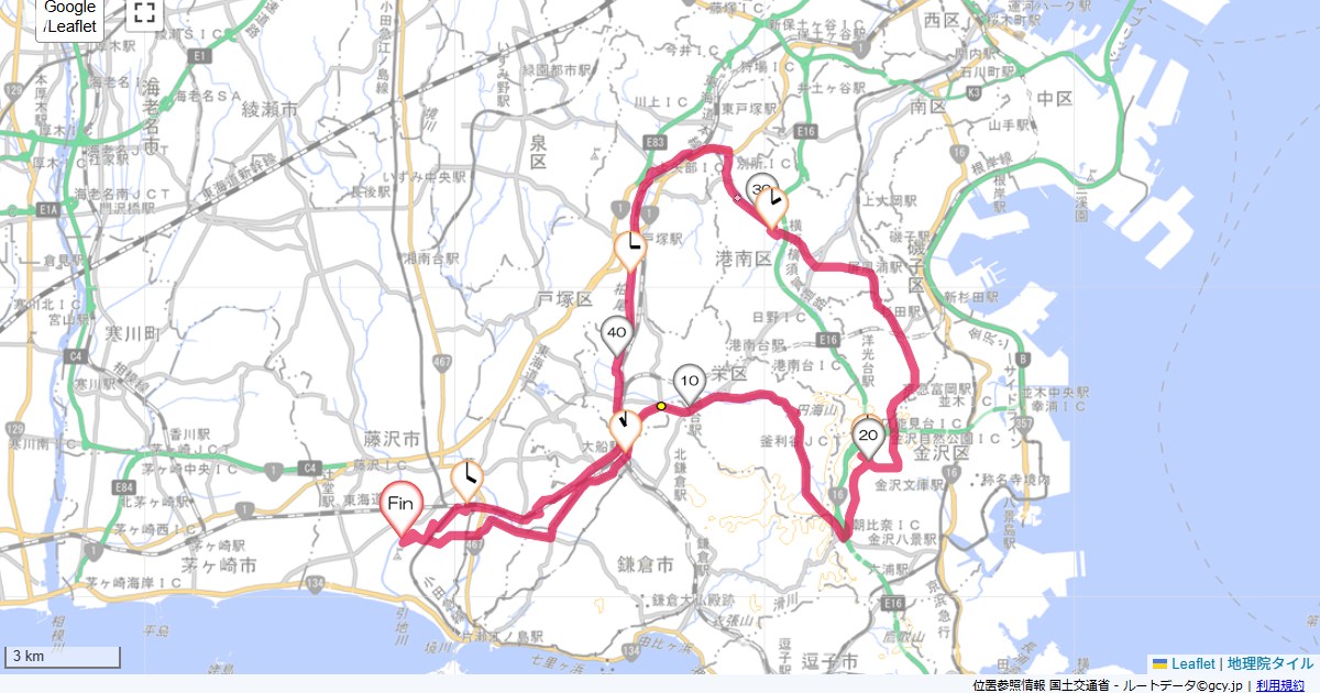 金沢動物園藤沢市本鵠沼,本鵠沼,サイクリング,地図,記録,自転車