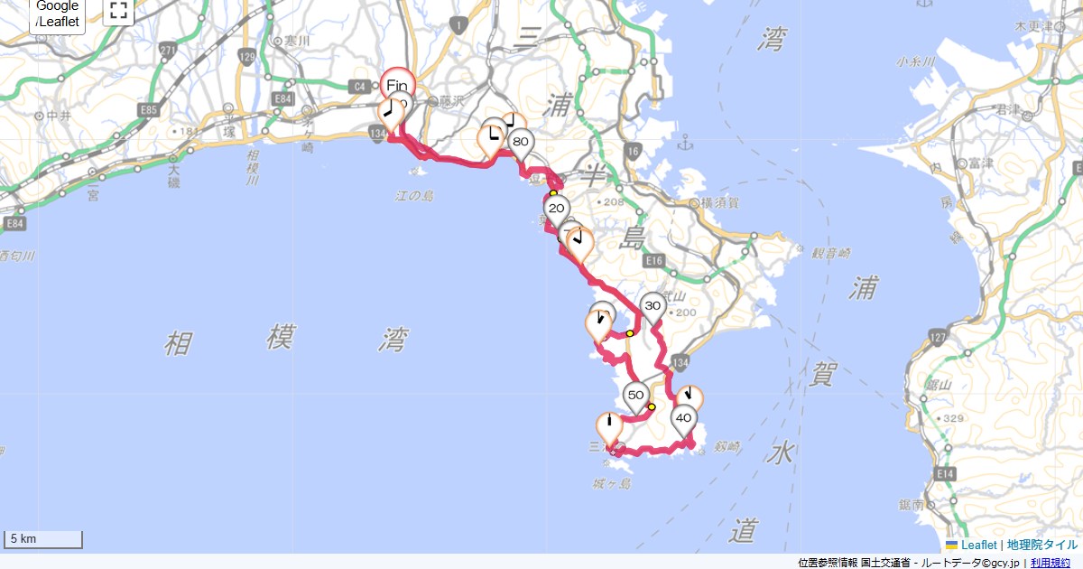 三浦半島藤沢市本鵠沼,本鵠沼,サイクリング,地図,記録,自転車