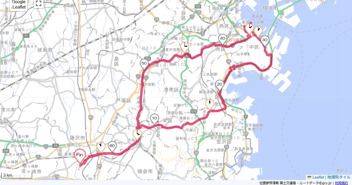 横浜中華街本鵠沼,本鵠沼,サイクリング,地図,記録,自転車