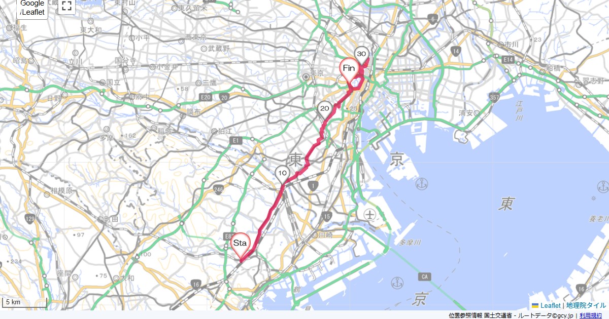 新横浜から東京横浜市港北区新横浜,千代田区永田町,サイクリング,地図,記録,自転車