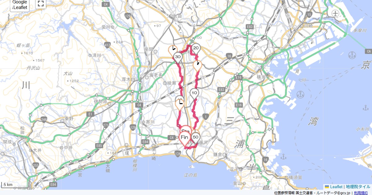 和泉川・引地川藤沢市鵠沼神明,本鵠沼,サイクリング,地図,記録,自転車