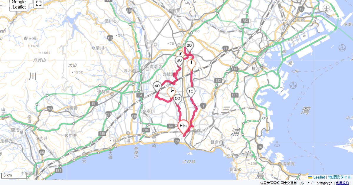 瀬谷本鵠沼,藤沢市本鵠沼,サイクリング,地図,記録,自転車