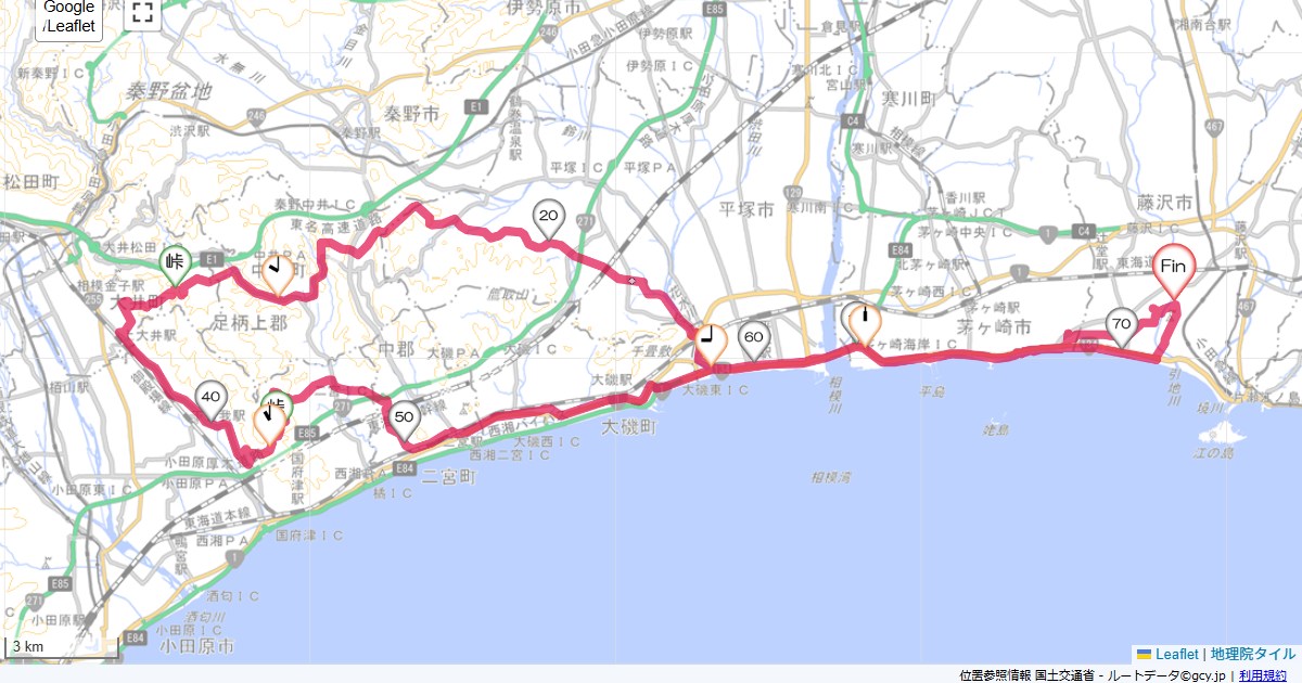 やまゆりライン本鵠沼,本鵠沼,サイクリング,地図,記録,自転車
