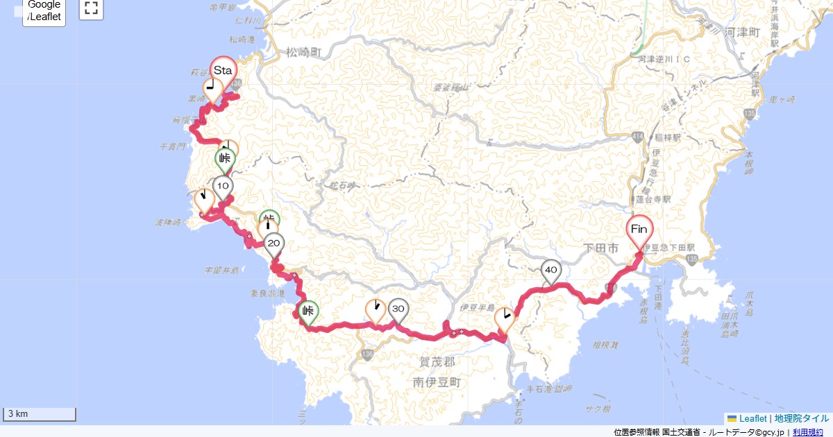 南伊豆、2つのさくら祭り2日目岩地温泉,下田市東本郷,サイクリング,地図,記録,自転車