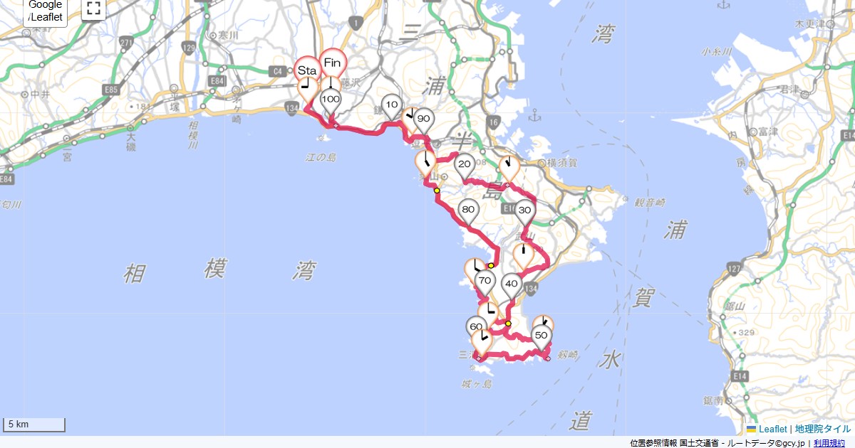 三浦半島本鵠沼,藤沢市鵠沼東,サイクリング,地図,記録,自転車
