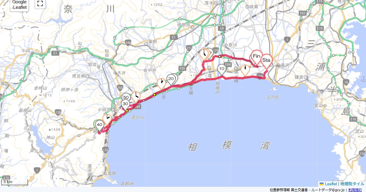 早川から白銀林道のはずが・・・本鵠沼,藤沢市辻堂,サイクリング,地図,記録,自転車