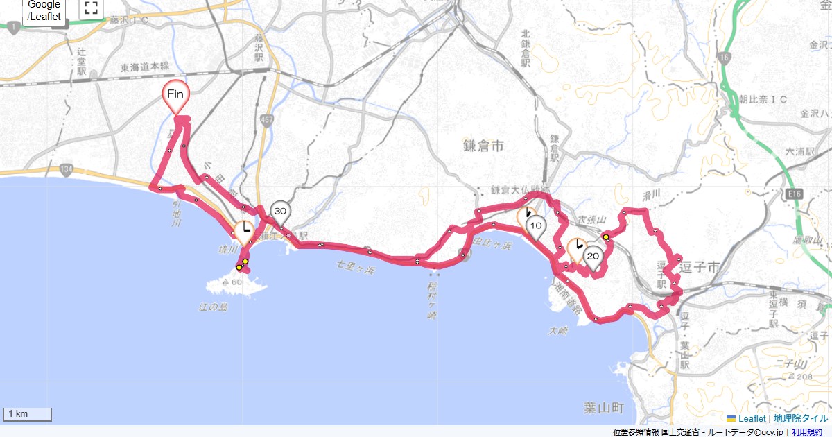 名越切通本鵠沼,藤沢市本鵠沼,サイクリング,地図,記録,自転車