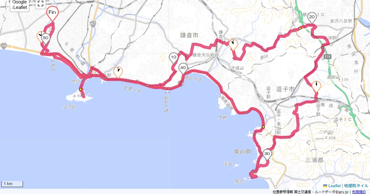 朝比奈切通本鵠沼,本鵠沼,サイクリング,地図,記録,自転車
