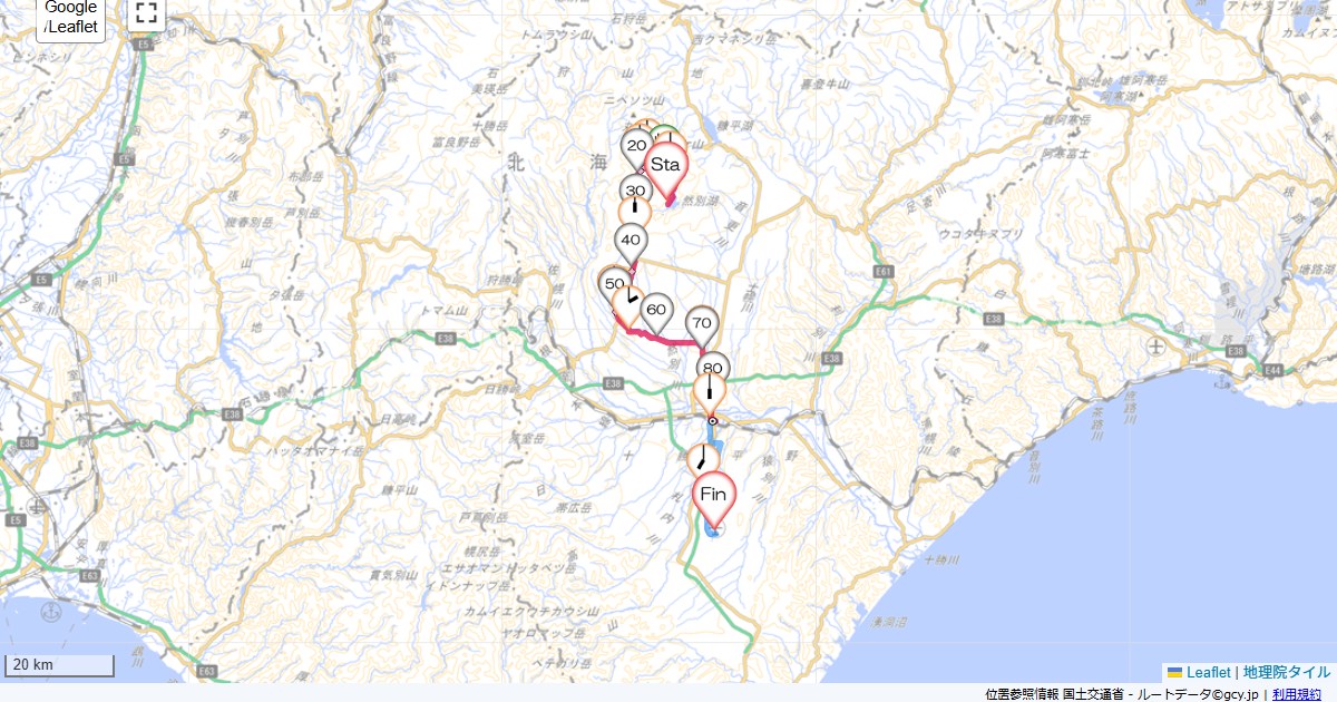 旭川－帯広3日目ホテル福原,帯広市泉町西十線,サイクリング,地図,記録,自転車