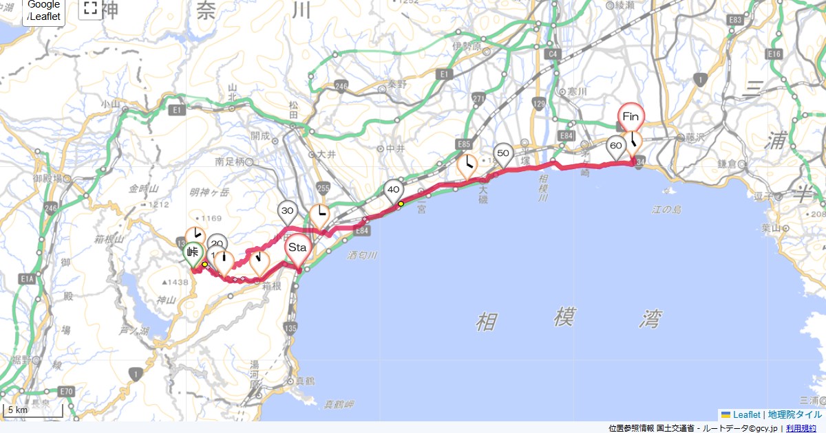 箱根登山鉄道に沿って小田原市早川,藤沢市辻堂,サイクリング,地図,記録,自転車