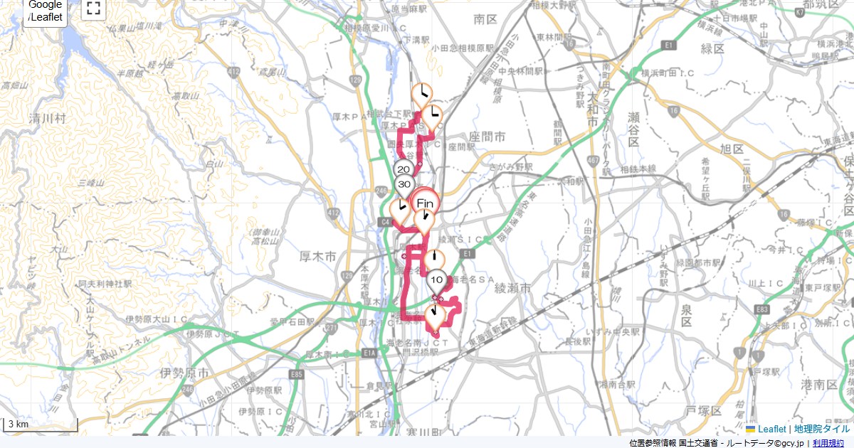 相模七福神めぐり海老名市中央,海老名市中央,サイクリング,地図,記録,自転車