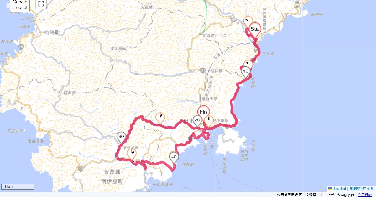 河津桜・みなみの桜と菜の花まつり河津町浜,下田市東本郷,サイクリング,地図,記録,自転車