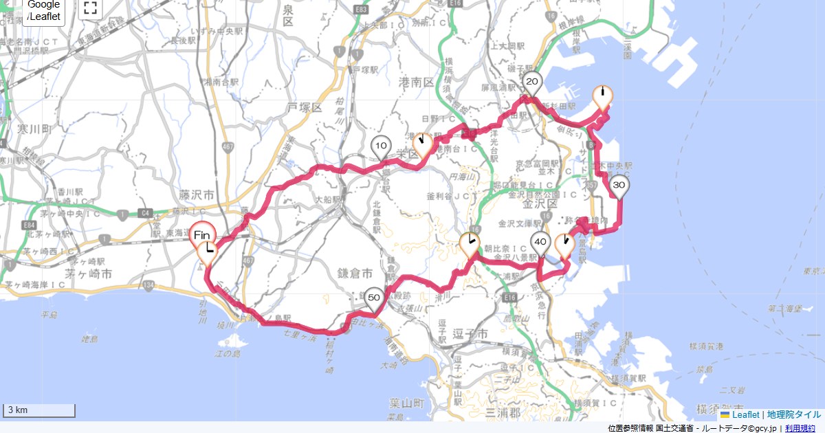金沢シーサイド本鵠沼,本鵠沼,サイクリング,地図,記録,自転車