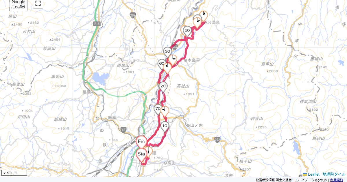 木島線跡と野沢温泉須坂市旭ケ丘,小布施町小布施,サイクリング,地図,記録,自転車