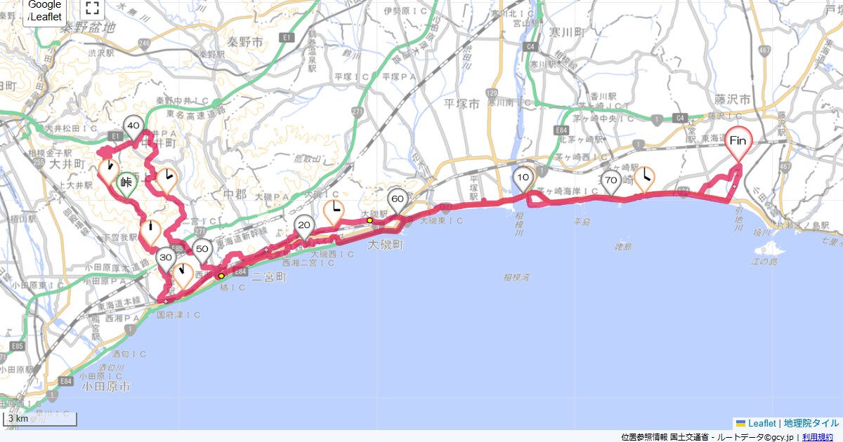 曽我丘陵本鵠沼,本鵠沼,サイクリング,地図,記録,自転車