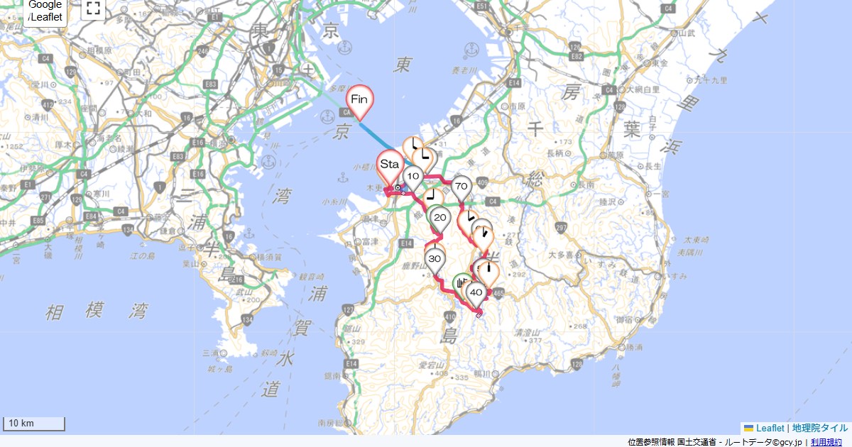 房総スカイラインと久留里線ホテル銀河,木更津市中島地先海ほたる,サイクリング,地図,記録,自転車