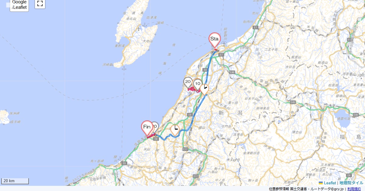 佐渡新潟5日目新潟シティホテル,ザ・ホテルシーポート,サイクリング,地図,記録,自転車
