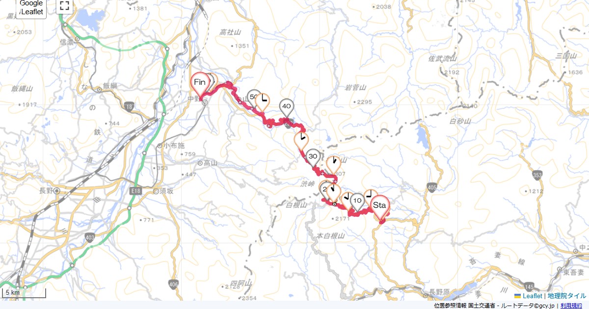 志賀草津道路ビジネスホテルアゼリア,中野市岩船,サイクリング,地図,記録,自転車
