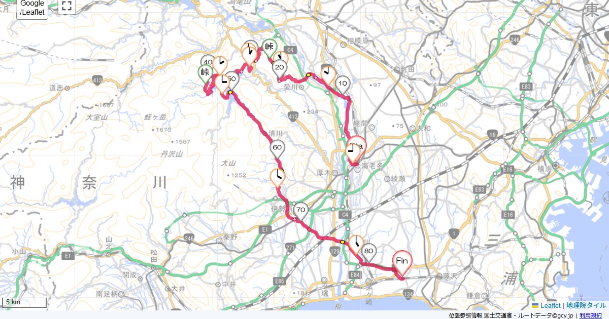 宮ヶ瀬のんびりポタ海老名市中央,藤沢市辻堂,サイクリング,地図,記録,自転車