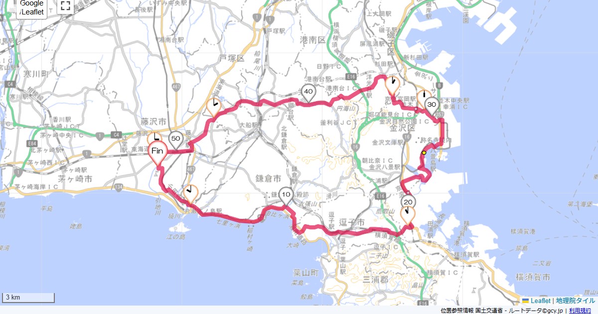 野島公園・八景島海の公園本鵠沼,本鵠沼,サイクリング,地図,記録,自転車