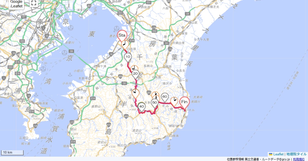 五井から大原五井ホテルソーシャル,いすみ市大原,サイクリング,地図,記録,自転車