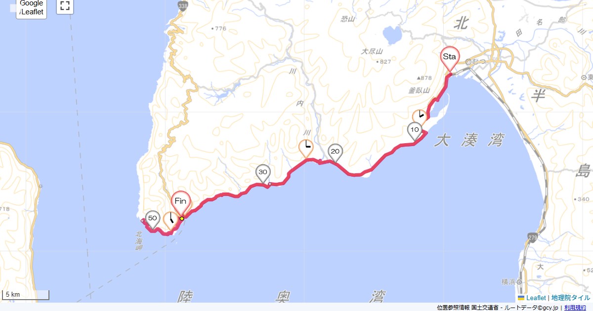 下北半島1日目フォルクローレ大湊,民宿シバタ,サイクリング,地図,記録,自転車