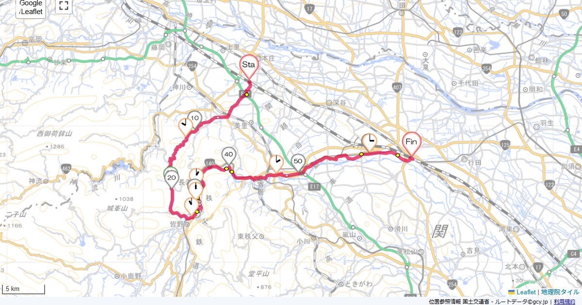 こだま千本桜・長瀞・熊谷桜堤本庄早稲田駅,熊谷市桜木町,サイクリング,地図,記録,自転車