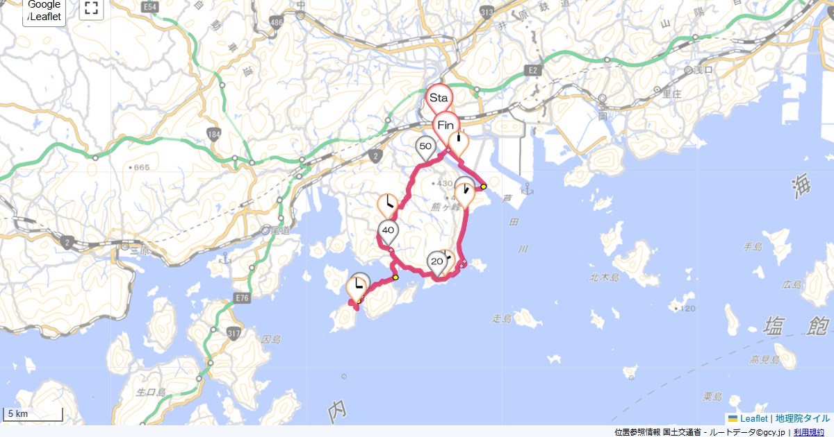 10GWツーリング1日目福山駅,Hグランティア福山,サイクリング,地図,記録,自転車