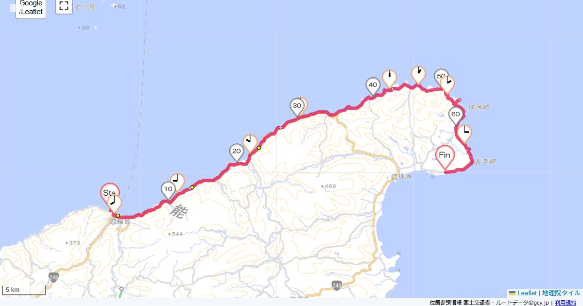 奥能登2日目輪島温泉八汐,珠洲ビーチホテル,サイクリング,地図,記録,自転車