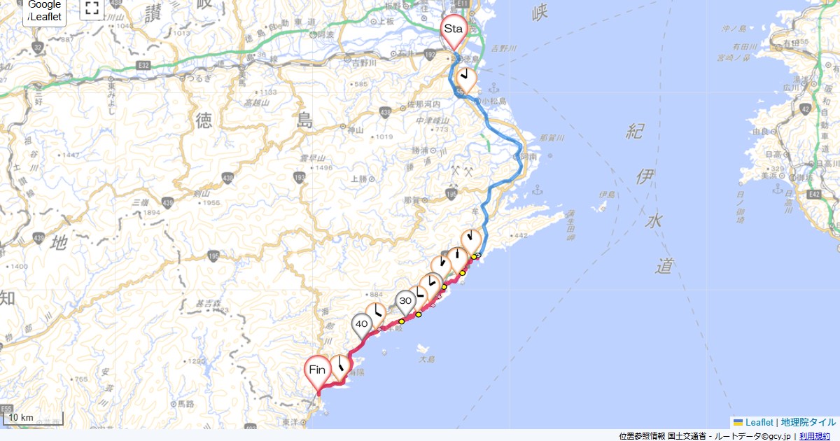 千羽海崖徳島市寺島本町東,ホテルリビエラししくい,サイクリング,地図,記録,自転車