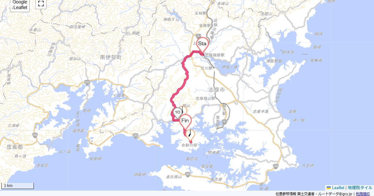 志摩半島1日目志摩磯部駅,しあわせ一番館,サイクリング,地図,記録,自転車