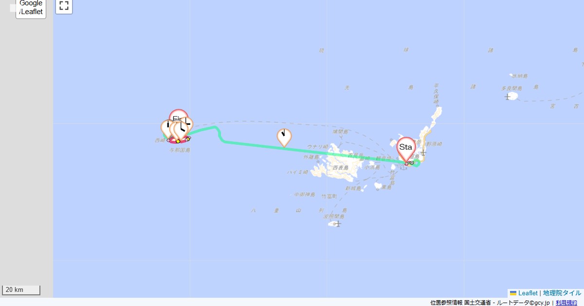 八重山3日目チサンリゾート石垣,アイランドリゾート与那国,サイクリング,地図,記録,自転車