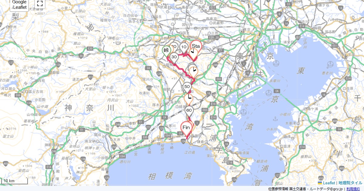 多摩丘陵1川崎市麻生区万福寺,藤沢市本鵠沼,サイクリング,地図,記録,自転車