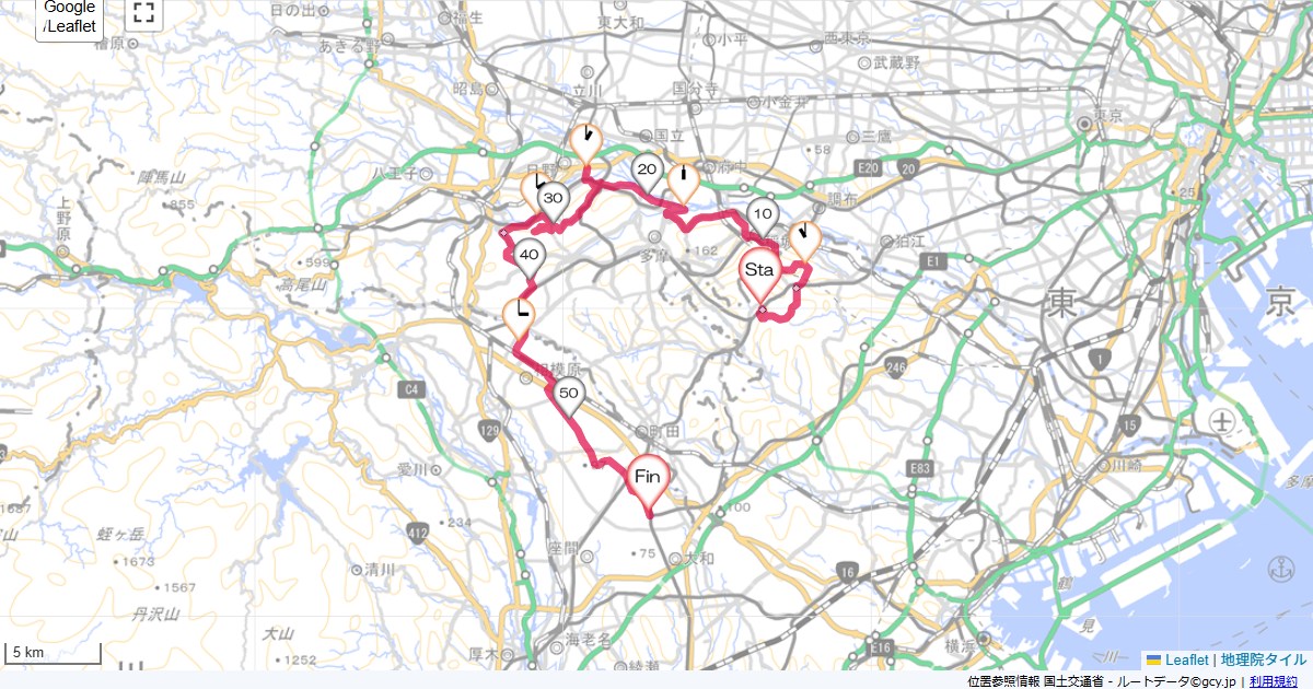 多摩丘陵2川崎市麻生区上麻生,大和市中央林間,サイクリング,地図,記録,自転車