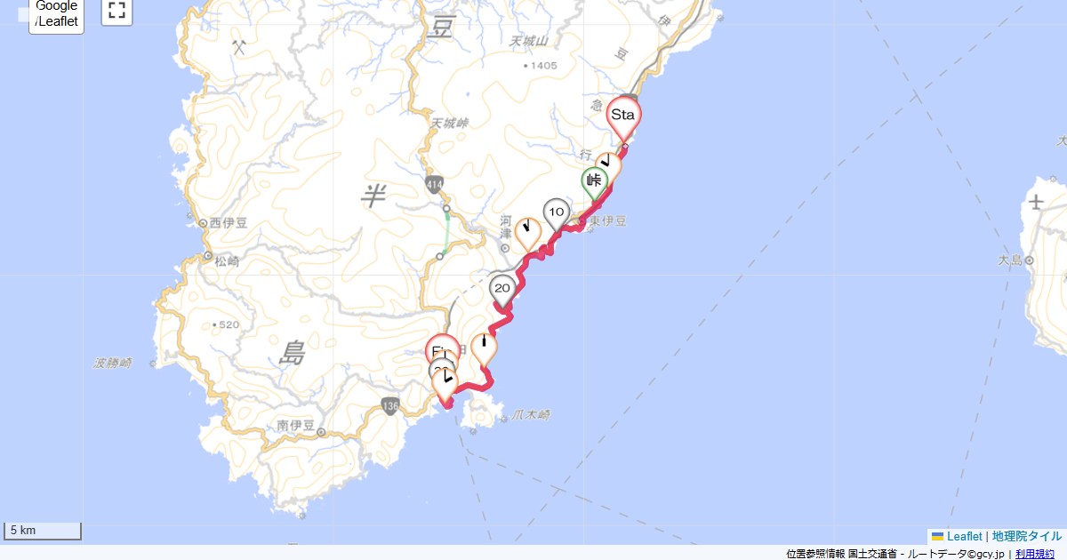 熱川温泉から下田東伊豆町奈良本,下田市東本郷,サイクリング,地図,記録,自転車