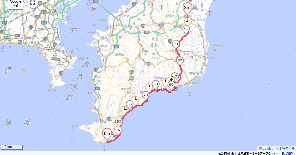 茂原から白浜茂原駅,ライズリゾート,サイクリング,地図,記録,自転車