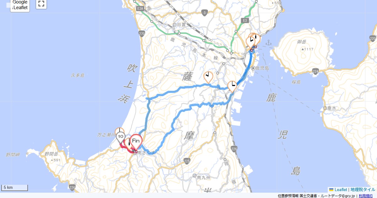 鹿児島・加世田サンステイ加世田,サンステイ加世田,サイクリング,地図,記録,自転車