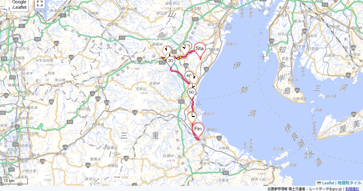 鈴鹿から松阪鈴鹿サーキットホテル,松阪駅,サイクリング,地図,記録,自転車