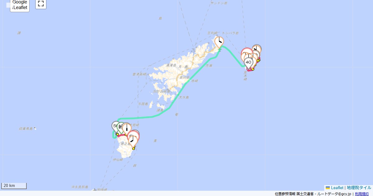喜界島・徳之島2ビジネスホテル喜界,ホテルグランドオーシャン,サイクリング,地図,記録,自転車