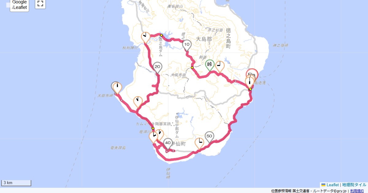 喜界島・徳之島3ホテルグランドオーシャン,ホテルグランドオーシャン,サイクリング,地図,記録,自転車
