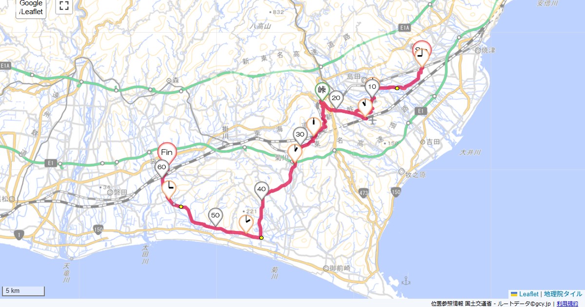 藤枝から袋井藤枝オーレ,袋井駅,サイクリング,地図,記録,自転車