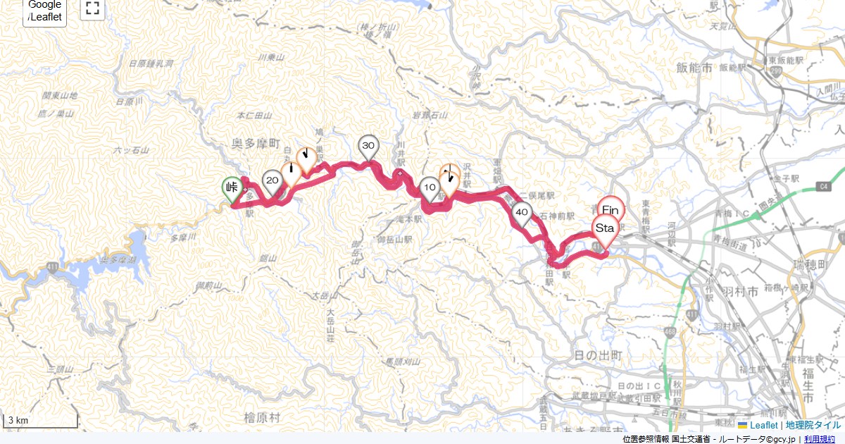 青梅奥多摩かんぽの宿青梅,青梅市本町,サイクリング,地図,記録,自転車