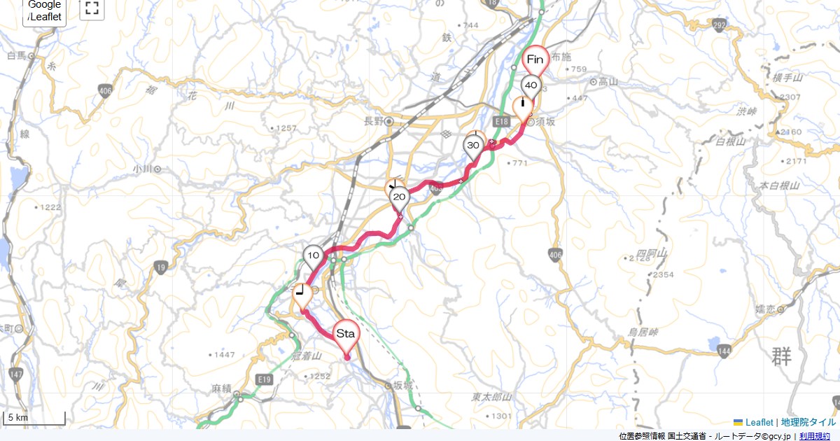 戸倉温泉から須坂戸倉上山田温泉清風園,須坂旭ヶ丘,サイクリング,地図,記録,自転車